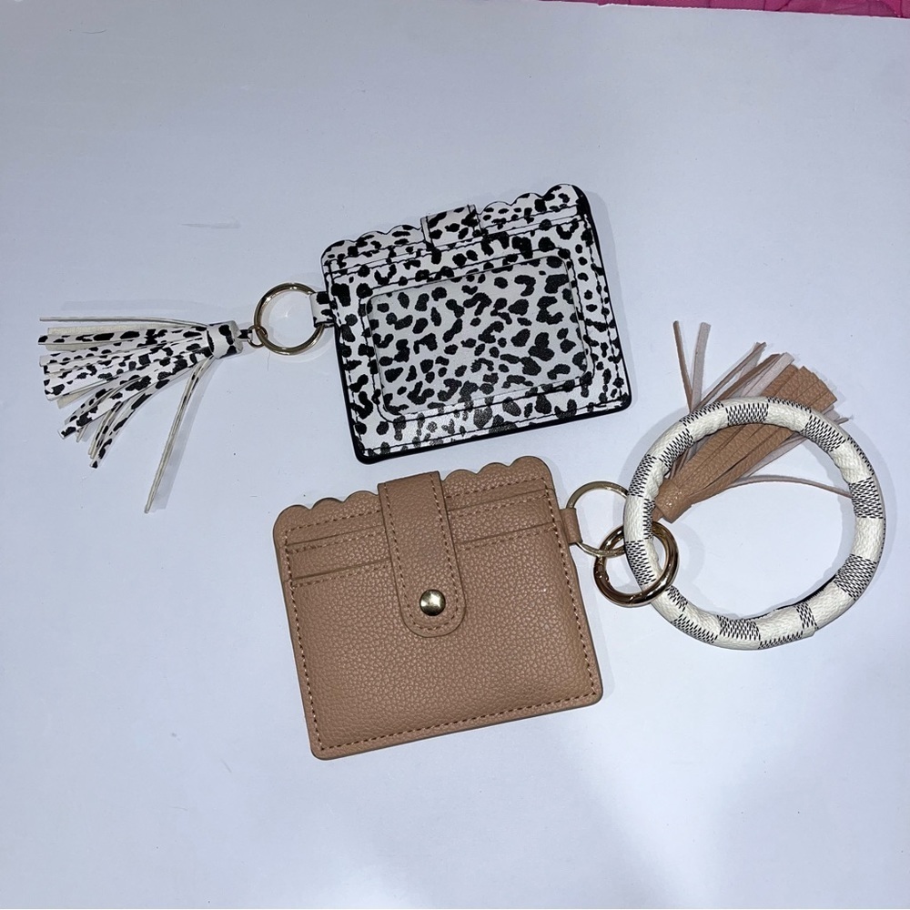 Wristlet Wallet Bracelet Black and White Tan Bundle - Picture 5 of 6